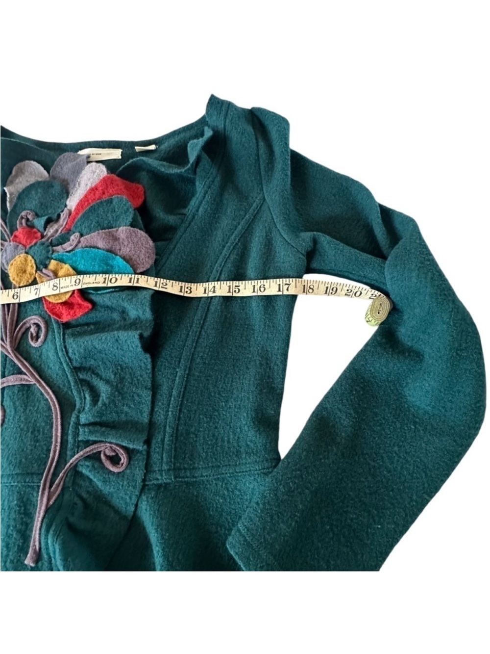 Anthropologie Sleeping on Snow Summer's
Reminder Felted Wool Cardigan Small - Picture 12 of 16